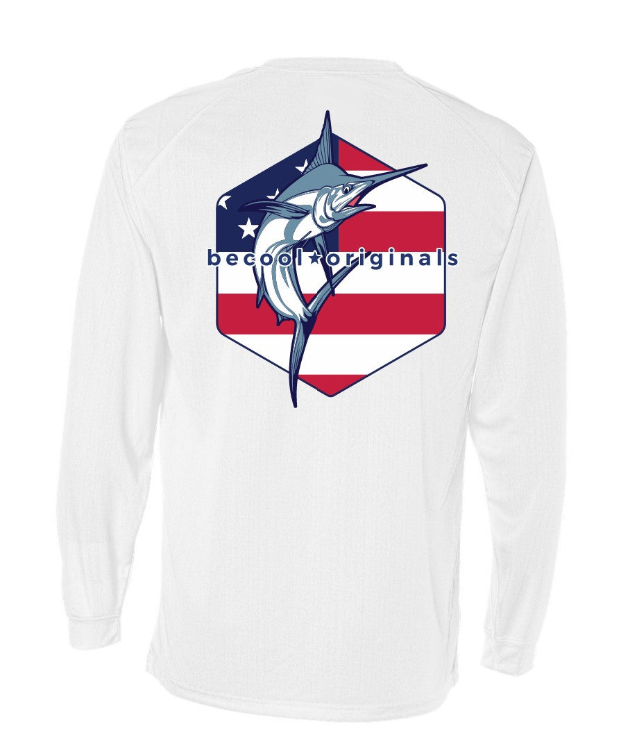 Marlin USA - white long sleeve 50% SPF