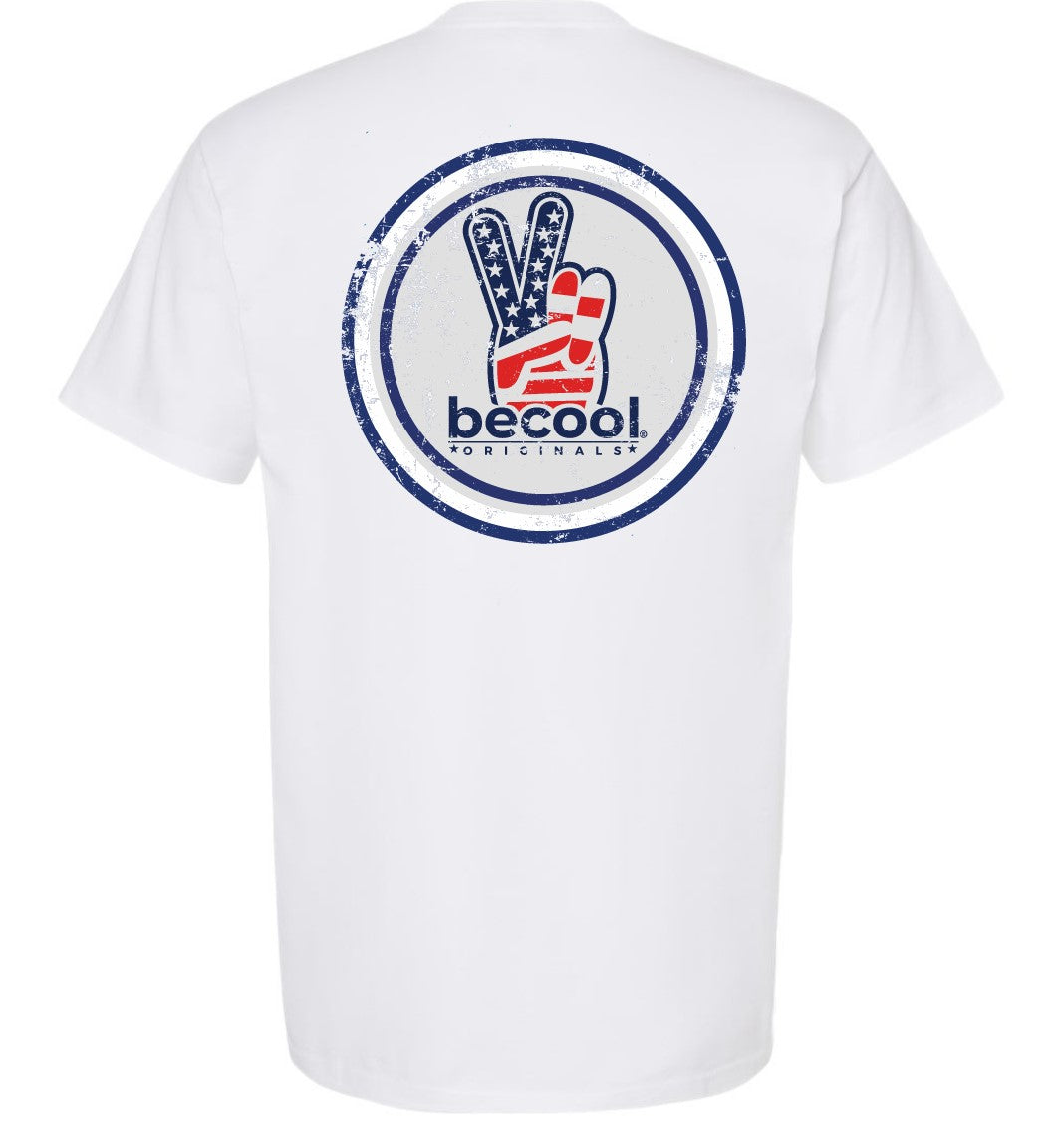 Peace Circle USA - white short sleeve